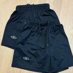 Set of 2 Xara Black Athletic Kids Shorts Youth Large